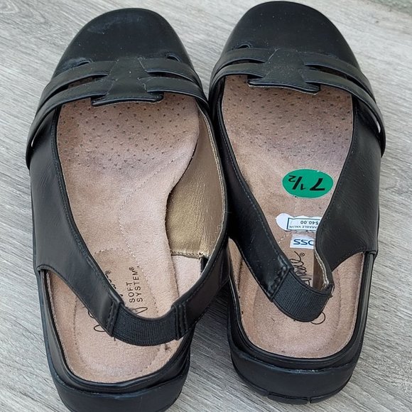 Life Stride Danilla Sling Black Faux Leather Flats Sz 7.5 - Picture 4 of 13